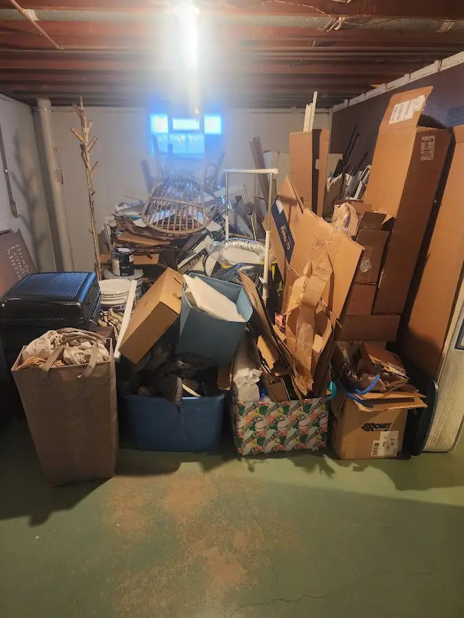 Roll-off dumpster container at job site for Yard Waste Dumpster Rental in Clearfield